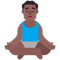 Man in Lotus Position- Medium-Dark Skin Tone emoji on Microsoft